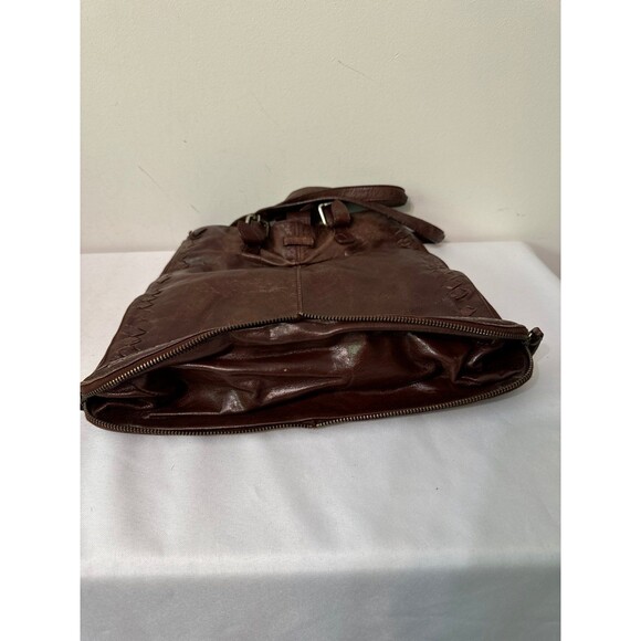 LATICO USA BROWN LEATHER EXPANDABLE TOTE - Picture 7 of 11